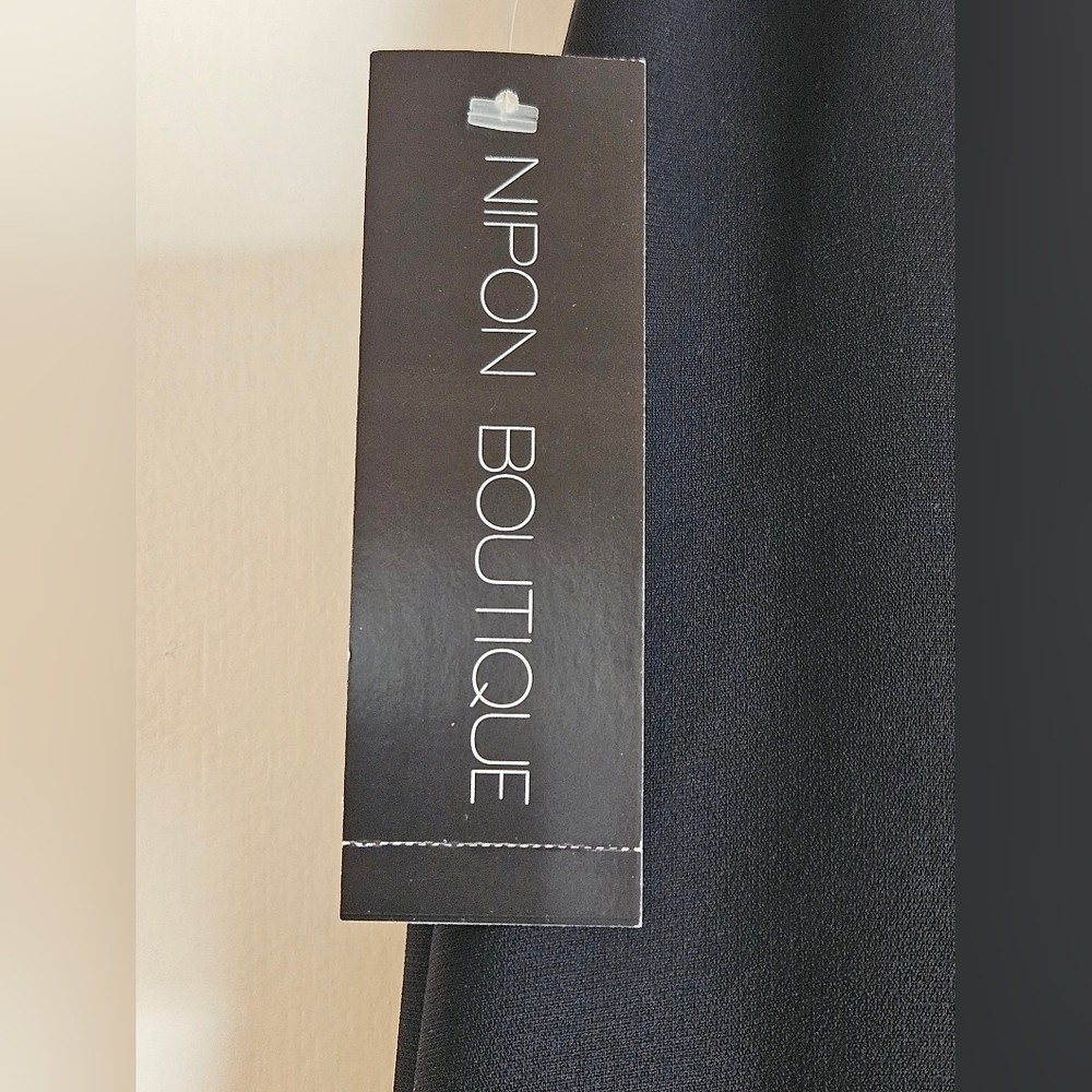 Nipon Boutique A-line Below Knee Length Skirt Swing Skater Midi Black Size 6 - Picture 4 of 7